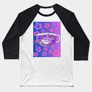 Floral Shark Tea Baseball T-Shirt